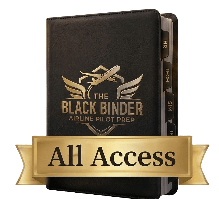 The Black Binder All Access airline pilot prep product.