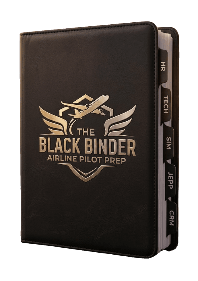 The Black Binder airline pilot prep product.